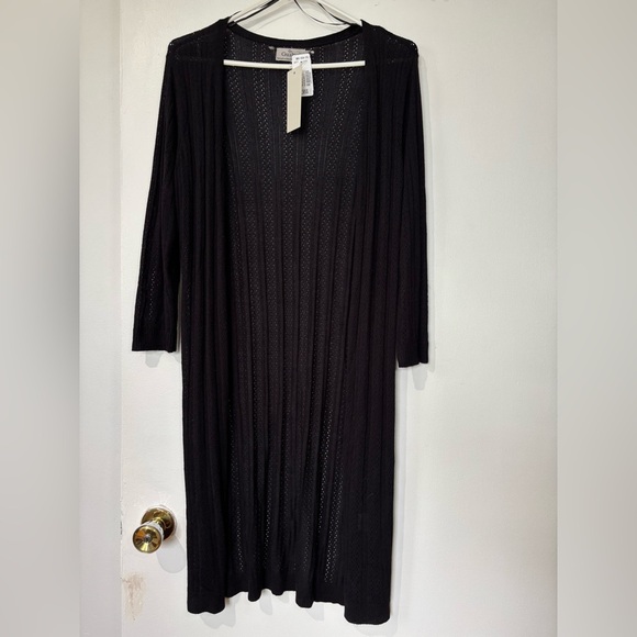 🎉4/30$🎉 Guilty Black Long Open Knit Cardigan - Size M - Picture 1 of 7